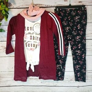 KNIT WORKS Three Piece Outfit Flower Size XS 6